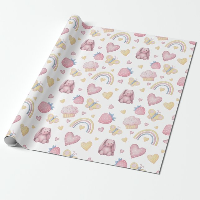 Regalo Papel de envoltura con tema para bebés (Desenrollado)