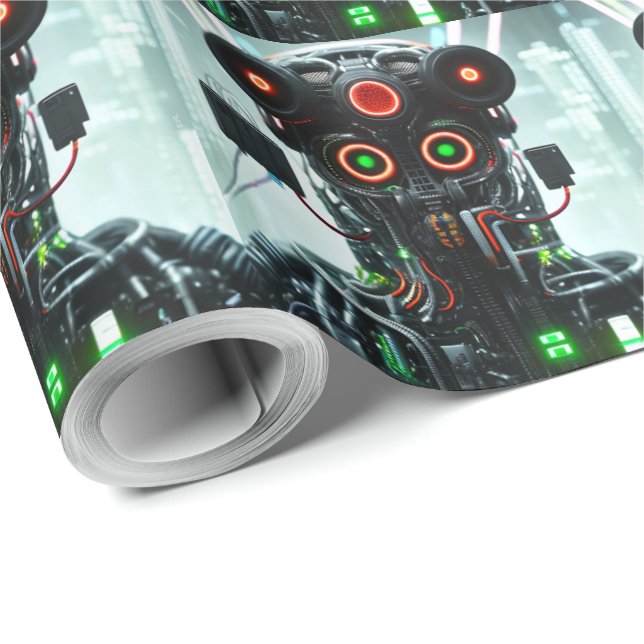 Regalo Papel de envoltura de 5 mate para Robot (Esquina del rollo)