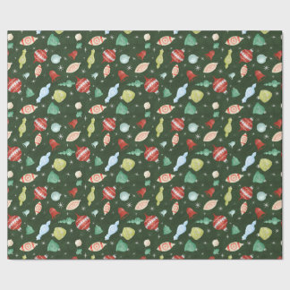 Regalo Papel de envoltura de adorno de Navidad vintage