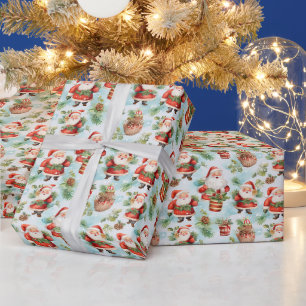 Regalo Papel de envoltura de alegres Navidades de Santa