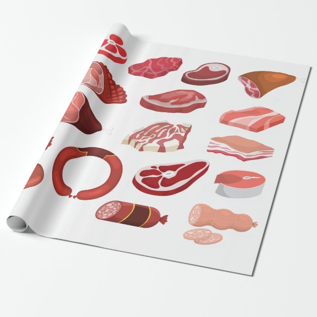 Regalo papel de envoltura de amante de salchicha (Desenrollado)