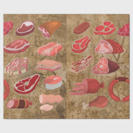 Regalo papel de envoltura de amante de salchicha