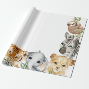 Regalo Papel de envoltura de animales de Safari
