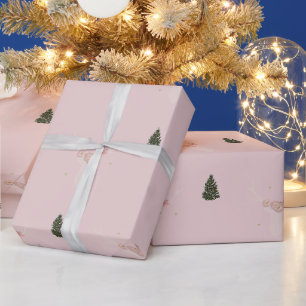 Regalo Papel de envoltura de árbol de Navidad de renos ro