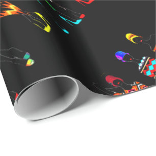 Regalo Papel de envoltura de arte afrocéntrico