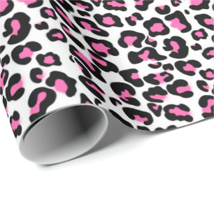 Regalo Papel de envoltura de bebé de leopardo rosa
