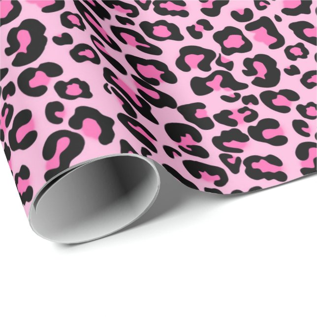 Regalo Papel de envoltura de bebé de leopardo rosa (Esquina del rollo)