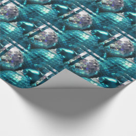Regalo Papel de envoltura de Blue Baubles