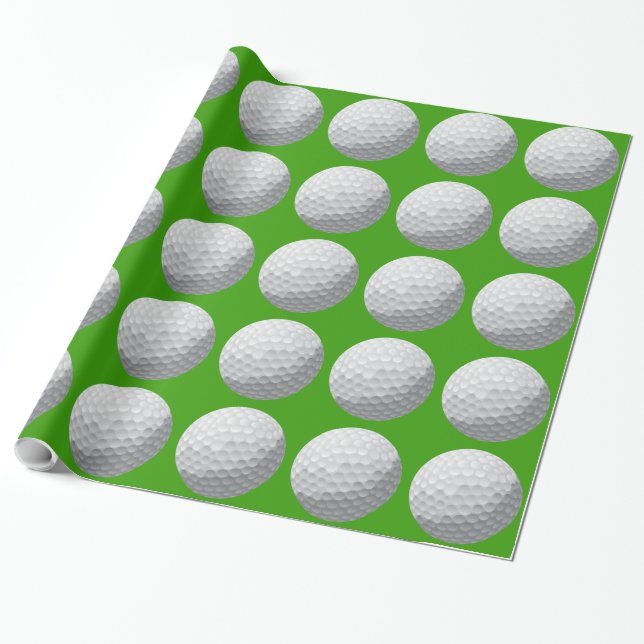Regalo Papel de envoltura de bolas de golf. (Desenrollado)