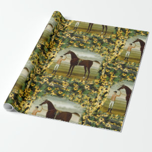 Regalo Papel de envoltura de caballo Black Eyed Susan Der