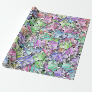 Regalo papel de envoltura de cajas pastel