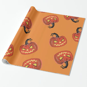 Regalo Papel de envoltura de calabaza de Halloween