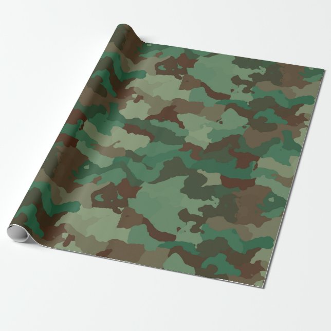 Regalo papel de envoltura de camuflaje militar (Desenrollado)