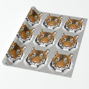 Regalo Papel de envoltura de cara de tigre