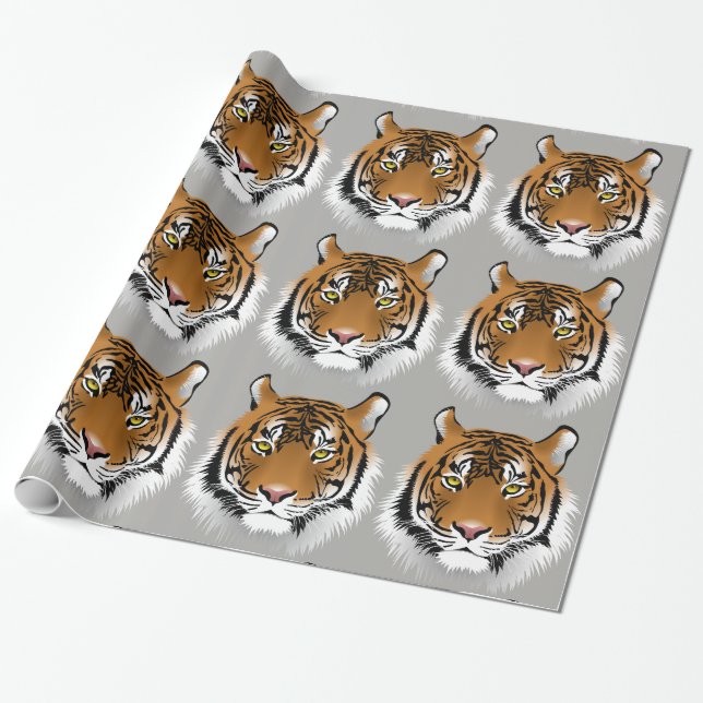 Regalo Papel de envoltura de cara de tigre (Desenrollado)