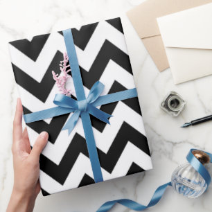 Regalo Papel de envoltura de Chevron con patrón blanco n