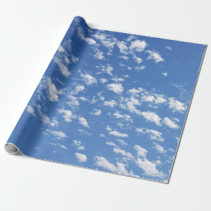 Regalo Papel de envoltura de cielo azul y nubes blancas