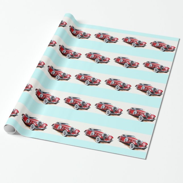 Regalo Papel de envoltura de coches clásicos (Desenrollado)