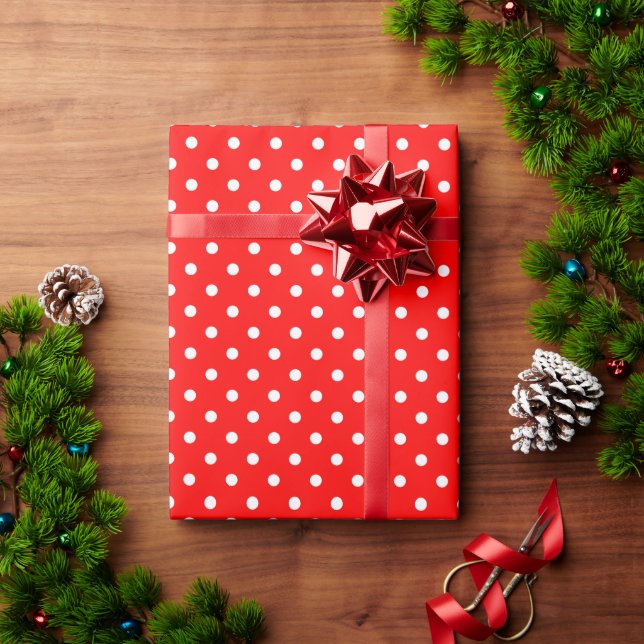 Regalo Papel de envoltura de colores rojos (Regalo de vacaciones)