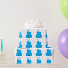 Regalo Papel de envoltura de conejo azul