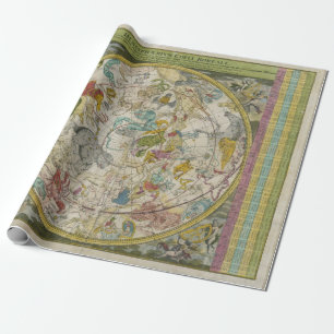 Regalo Papel de envoltura de constelación de época