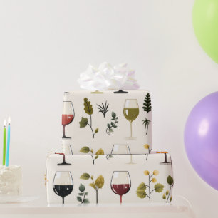 Regalo Papel de envoltura de copas de vino