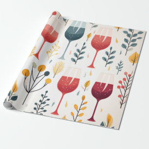 Regalo Papel de envoltura de copas de vino