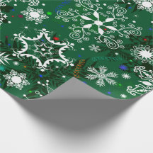 Papel de envoltura de copos de nieve para Navidade