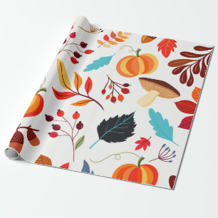 Regalo papel de envoltura de cosecha de otoño