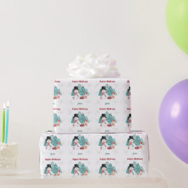 Regalo Papel de envoltura de cumpleaños para Navidades de