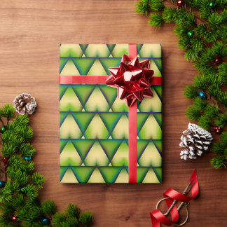 Regalo Papel de envoltura de decoración verde geométrica