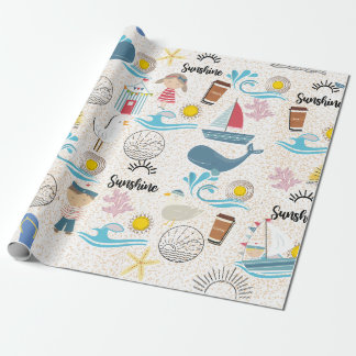 Regalo papel de envoltura de días de playa