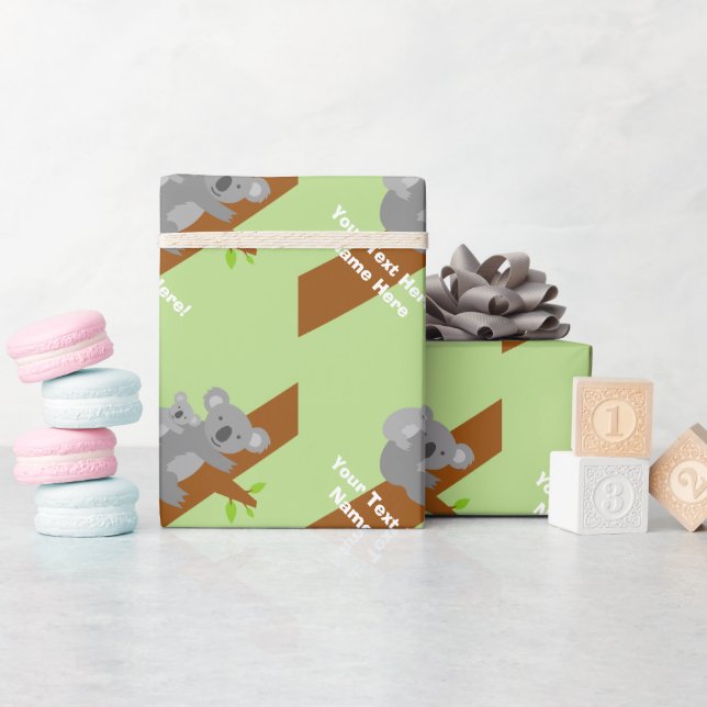 Regalo Papel de envoltura de ducha de bebé de oso de koal (Baby Shower)