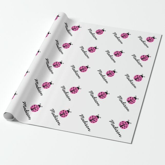 Regalo papel de envoltura de ducha para bebé de ladybug r (Desenrollado)