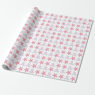 Regalo Papel de envoltura de ducha para bebé Starfish ros