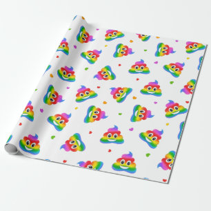 Regalo Papel de envoltura de emoji de arcoiris lesbiana g