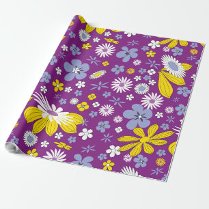 Regalo papel de envoltura de energía de flor