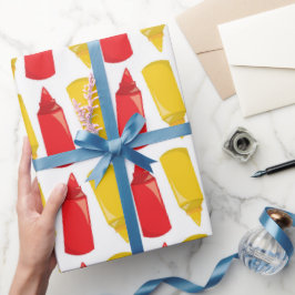 Regalo Papel de envoltura de fiesta Fun BBQ Ketchup Musta