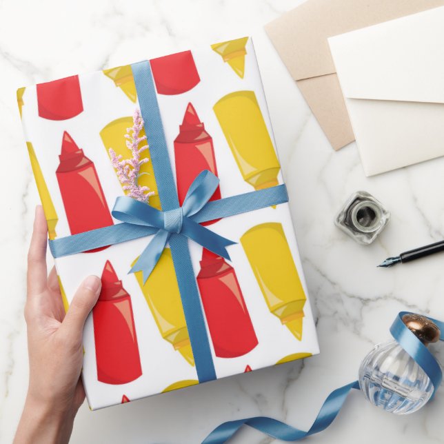 Regalo Papel de envoltura de fiesta Fun BBQ Ketchup Musta (Regalar)