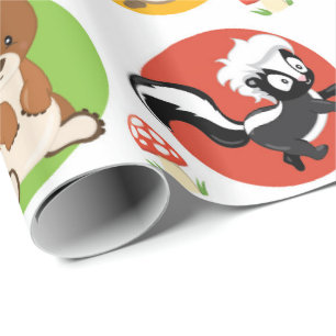 Regalo Papel de envoltura de fiesta para bebés de Woodlan