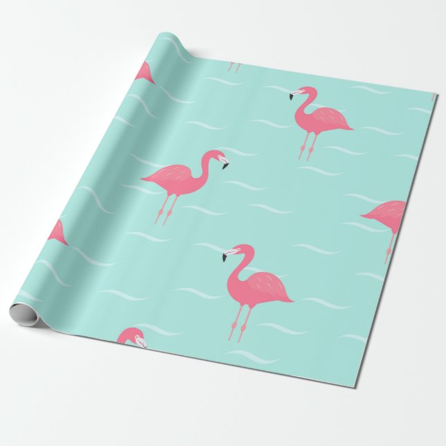 Regalo Papel de envoltura de flamencos (Desenrollado)
