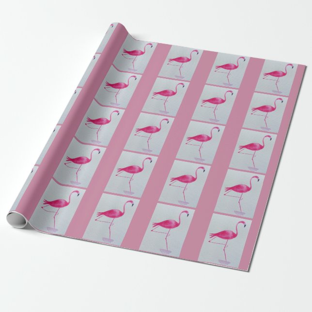 Regalo Papel de envoltura de flamingo (Desenrollado)