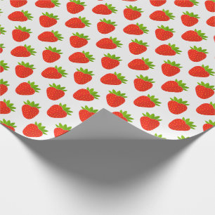Regalo Papel de envoltura de fruta de fresas.