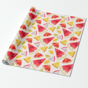 Regalo Papel de envoltura de fruta tropical