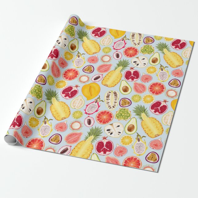 Regalo Papel de envoltura de fruta tropical (Desenrollado)