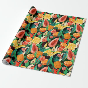 Regalo Papel de envoltura de fruta tropical
