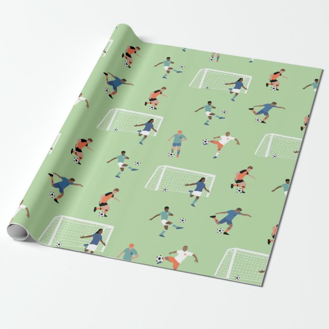 Regalo Papel de envoltura de fútbol (Desenrollado)