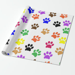 Regalo papel de envoltura de garras de gato