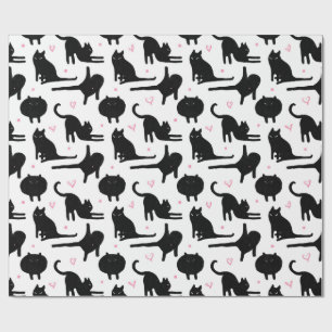 Regalo Papel de envoltura de gato negro
