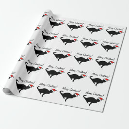 Regalo Papel de envoltura de gato para navidades